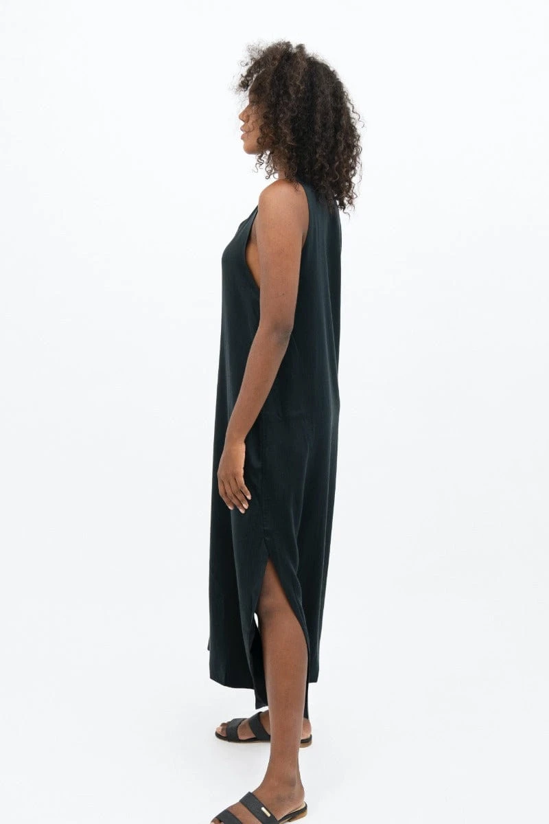Capri TENCEL™ Maxi Dress | Licorice 4 Capri TENCEL™ Maxi Dress | Licorice - Image 2