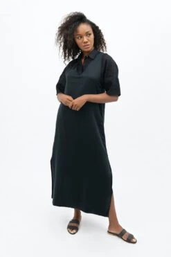 Capri TENCEL™ Maxi Dress | Licorice 12 Capri TENCEL™ Maxi Dress | Licorice -Women Clothing Store 1 people capri prj maxi dress licorice 30625469005937