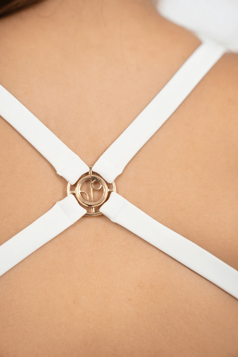 Crete Econyl® Cross Back Bikini Top | Sand 6 Crete Econyl® Cross Back Bikini Top | Sand - Image 4