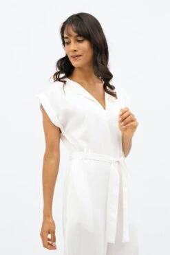 Dakar TENCEL™ Straight Leg Jumpsuit | Porcelain 10 Dakar TENCEL™ Straight Leg Jumpsuit | Porcelain -Women Clothing Store 1 people dakar dss straight leg jumpsuit porcelain 30625365622897