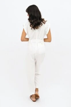 Dakar TENCEL™ Straight Leg Jumpsuit | Porcelain 11 Dakar TENCEL™ Straight Leg Jumpsuit | Porcelain -Women Clothing Store 1 people dakar dss straight leg jumpsuit porcelain 30625365655665