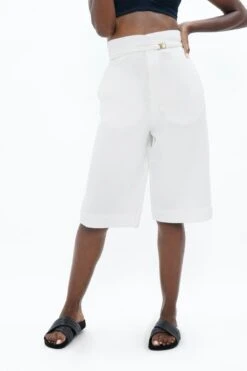 Florence Organic Cotton Twill Knee Trousers | White Dove 10 Florence Organic Cotton Twill Knee Trousers | White Dove -Women Clothing Store 1 people florence flr knee pants white dove 30625433780337
