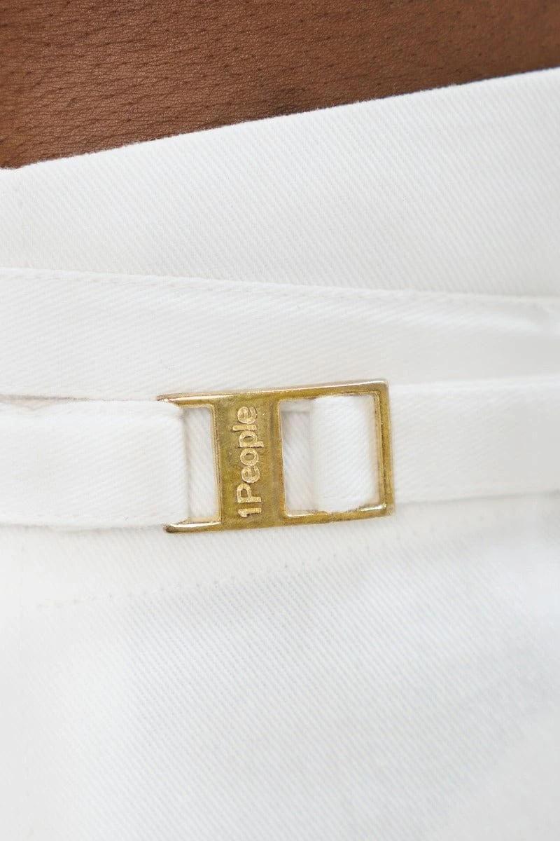 Florence Organic Cotton Twill Knee Trousers | White Dove 7 Florence Organic Cotton Twill Knee Trousers | White Dove - Image 5