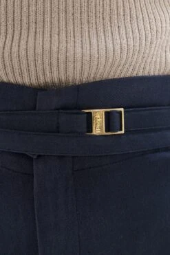 Florence Organic Cotton Wide Leg Trousers | Summer Night -Women Clothing Store 1 people florence flr pants summer night 30625431355505