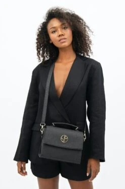 Havana Linen Oversized Blazer | Licorice -Women Clothing Store 1 people havana hav oversized blazer licorice 30625424801905