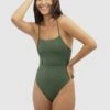Byron Bay Econyl® Swimsuit | Seaweed -Women Clothing Store 1 people l byron bay bnk seaweed 30626123743345