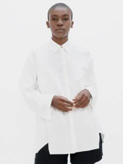 Budapest Organic Cotton Wide Fit Shirt | Cloud