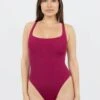 Mykonos ECONYL® Yarn Cross Back Swimsuit | Red Coral -Women Clothing Store 1 people m mykonos jmk criss cross swimsuit red coral 30626969092209