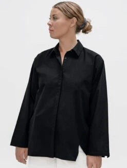 Budapest Organic Cotton Wide Fit Shirt | Eclipse