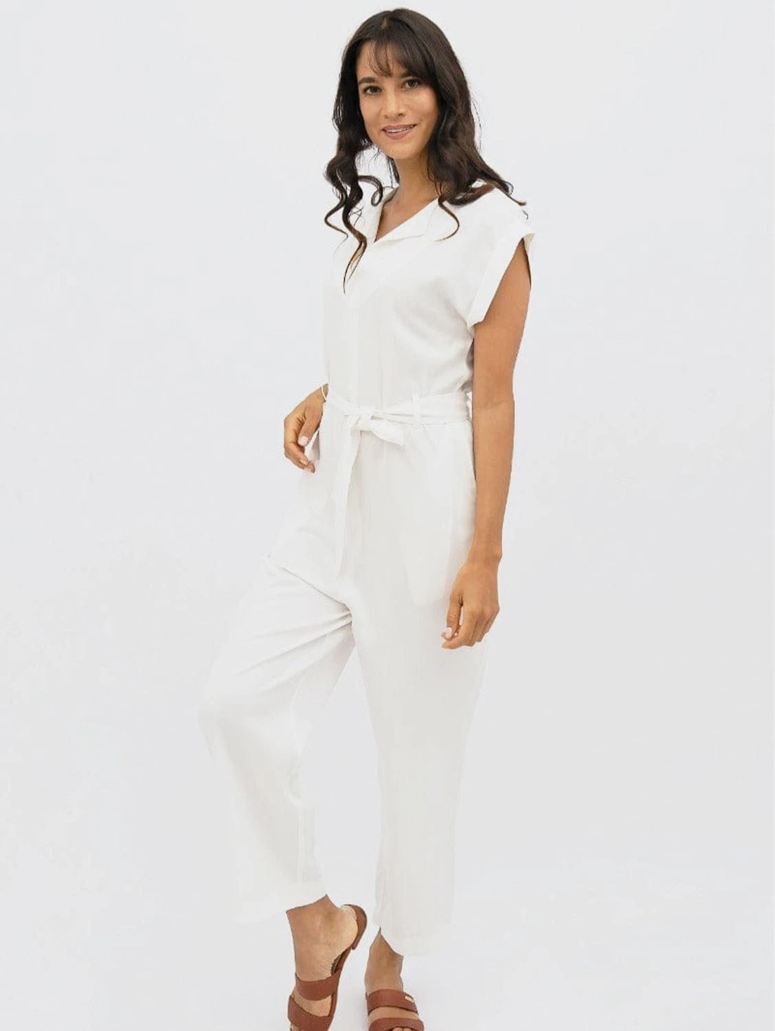 Dakar TENCEL™ Straight Leg Jumpsuit | Porcelain 3 Dakar TENCEL™ Straight Leg Jumpsuit | Porcelain