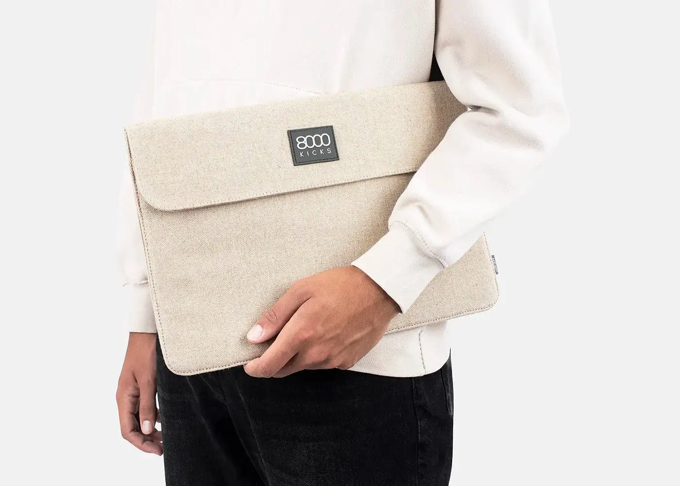 Double Sleeve Vegan Hemp Laptop Case | Beige 4 Double Sleeve Vegan Hemp Laptop Case | Beige - Image 2