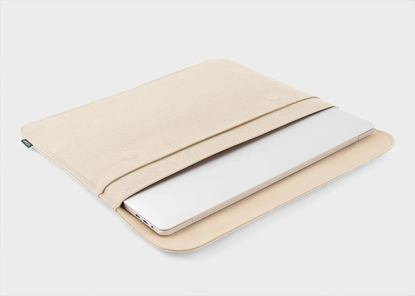Double Sleeve Vegan Hemp Laptop Case | Beige 10 Double Sleeve Vegan Hemp Laptop Case | Beige - Image 8