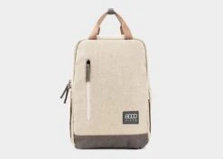 Small Vegan Hemp Backpack | Beige & Green -Women Clothing Store 8000kicks small hemp backpack in beige and green 30726936461425