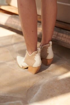 Atlantis Vegan Apple Leather Ankle Boots | Beige -Women Clothing Store a perfect jane atlantis vegan ankle boots beige 30469479563377