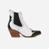 Duke Vegan Apple Leather Chelsea Boots | Black & White