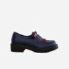 Diane Women's 3 In 1 Apple Leather Vegan Loafers | Navy Blue -Women Clothing Store agazi 37 3 in 1 corn loafers diane navy blue 30758359466097