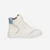 Emi Women's Apple Leather Vegan Sneakers | White & Blue -Women Clothing Store agazi 39 emi sneakers white blue 30758403178609