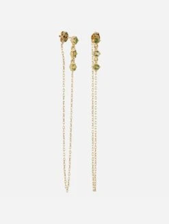 Azra Recycled 925 Sterling Silver Peridot Earrings | Gold Vermeil
