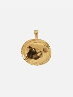 Coins Recycled 925 Sterling Silver Pendant | Gold Vermeil
