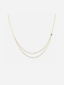 Elodie Recycled 925 Sterling Silver London Topaz Necklace | Gold Vermeil