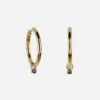 Livia Recycled 925 Sterling Silver London Topaz Hoop Earrings | Gold Vermeil
