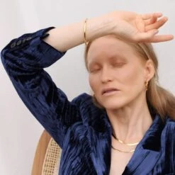 Livia Recycled 925 Sterling Silver London Topaz Hoop Earrings | Gold Vermeil -Women Clothing Store ana dyla livia recycled 925 sterling silver london topaz hoop earrings gold vermeil 29260066160753