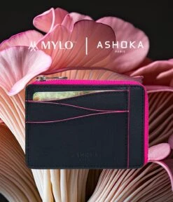 Mylo™️ Vegan Mushroom Leather Large Zipped Card Holder | Pink 9 Mylo™️ Vegan Mushroom Leather Large Zipped Card Holder | Pink -Women Clothing Store ashoka paris grand porte cartes en champignon zippe mylo rose 30667565236337