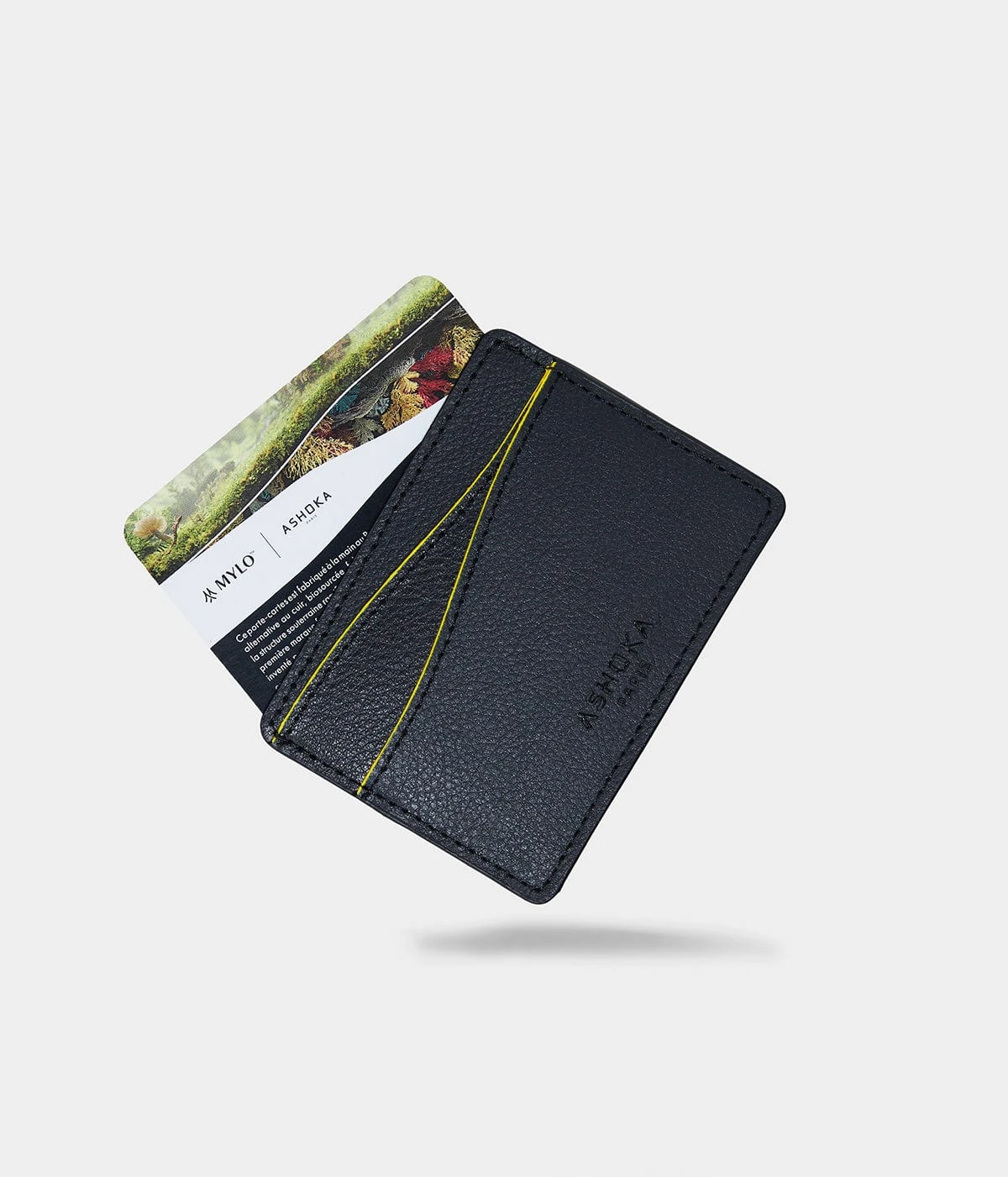 Mylo™️ Vegan Mushroom Leather Card Holder | Yellow 6 Mylo™️ Vegan Mushroom Leather Card Holder | Yellow - Image 4