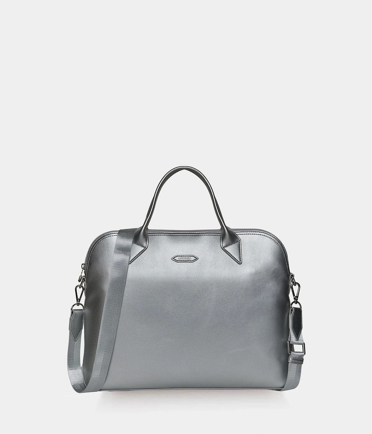 City Vegan Apple Skin Leather Briefcase | Silver 5 City Vegan Apple Skin Leather Briefcase | Silver - Image 3