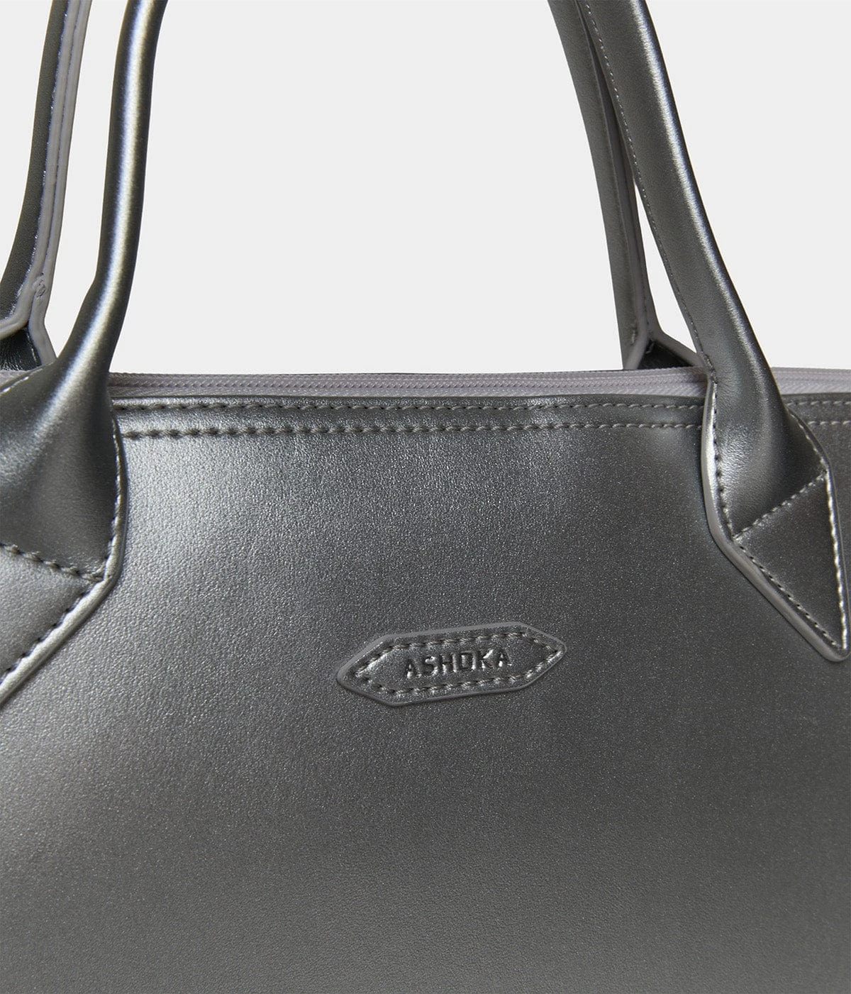 City Vegan Apple Skin Leather Briefcase | Silver 6 City Vegan Apple Skin Leather Briefcase | Silver - Image 4