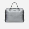 City Vegan Apple Skin Leather Briefcase | Silver -Women Clothing Store ashoka paris porte documents full apple skin city argent 30691077128305