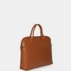 City Vegan Apple Skin Leather Briefcase | Caramel -Women Clothing Store ashoka paris porte documents full apple skin city caramel 30667573690481