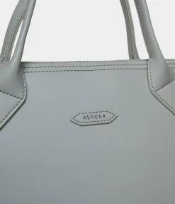 City Vegan Apple Skin Leather Briefcase | Pearl Grey 13 City Vegan Apple Skin Leather Briefcase | Pearl Grey -Women Clothing Store ashoka paris porte documents full apple skin city gris perle 30667574247537