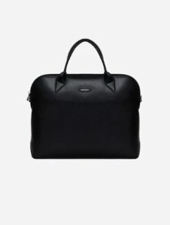 City Vegan Apple Skin Leather Briefcase | Black
