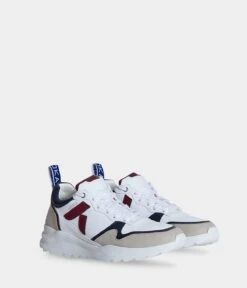 Lewis Unisex Biosorced & Recycled Vegan Running Trainers | Burgundy & Navy -Women Clothing Store ashoka paris running lewis biosourcee recyclee bordeaux et marine 30667600822385
