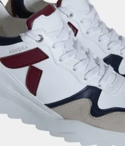 Lewis Unisex Biosorced & Recycled Vegan Running Trainers | Burgundy & Navy -Women Clothing Store ashoka paris running lewis biosourcee recyclee bordeaux et marine 30667600887921