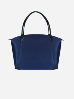 Journey Apple Skin & Recycled Nylon Weekend Bag | Navy Blue