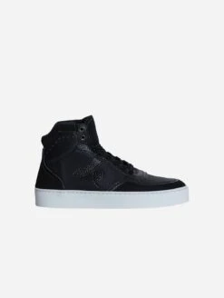 Mateo Unisex Biosourced & Recycled High-Top Trainers | Black