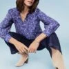 Alia LENZING™ ECOVERO™ Blouse | Blue Vine Floral -Women Clothing Store baukjen 10 uk size 10 blue vine floral alia blouse with lenzing ecovero 30807278157937