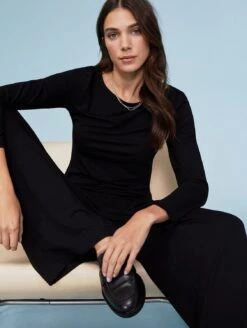 May LENZING™ ECOVERO™ Top| Caviar Black