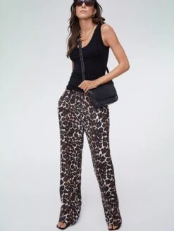 Lisa TENCEL™ Trousers | Brown Leopard