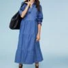 Mel Organic Cotton Dress | Washed Indigo -Women Clothing Store baukjen 14 uk size 14 washed indigo mel organic dress 30807329865841