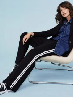 Minerva LENZING™ ECOVERO™ Trousers | Caviar Black & Soft White