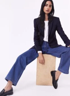 Alanis LENZING™ ECOVERO™ Jacket | Classic Navy -Women Clothing Store baukjen alanis jacket with lenzing ecovero 30809791299697