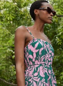 Anais LENZING™ ECOVERO™ Dress | Pink Frond -Women Clothing Store baukjen anais dress with lenzing ecovero 30759399686257