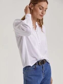 Annika TENCEL™ Blouse | Pure White