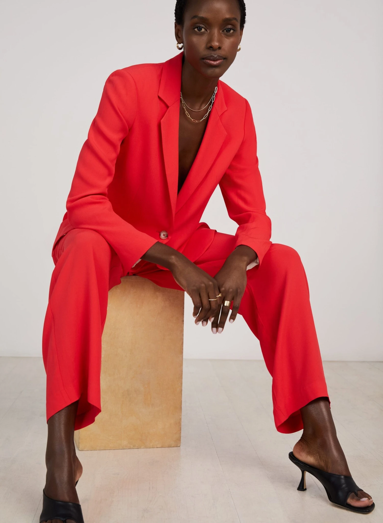 Anthea Ecojilin Viscose Trousers | Poppy Red 4 Anthea Ecojilin Viscose Trousers | Poppy Red - Image 2