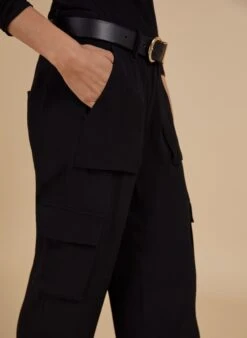 Azalea Ecojilin Viscose Luxe Cargo Trousers | Caviar Black -Women Clothing Store baukjen azalea ecojilin trousers 30306763964529