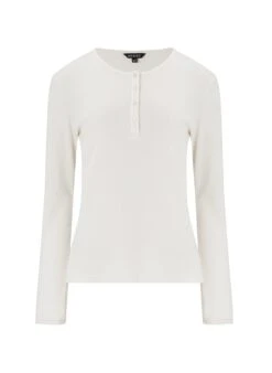 Baukjen Essentials Organic Cotton Long Sleeve Henley Top | Antique White 11 Baukjen Essentials Organic Cotton Long Sleeve Henley Top | Antique White -Women Clothing Store baukjen baukjen essentials organic cotton henley top 29936879435889