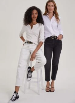 Baukjen Organic Cotton Barrell Leg Jeans | Soft White 10 Baukjen Organic Cotton Barrell Leg Jeans | Soft White -Women Clothing Store baukjen baukjen organic barrell leg jeans 30024741257329